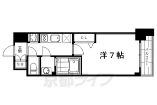 京都府京都市下京区天使突抜1丁目【マンション】の間取り