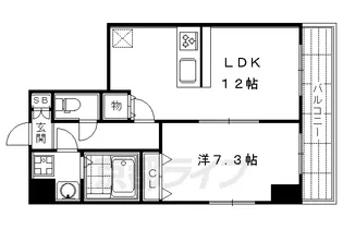 プレサンス京都天使突抜 奏【5階】の間取り