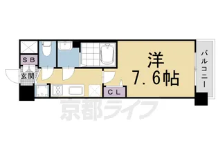 京都府京都市下京区天使突抜1丁目【マンション】の間取り