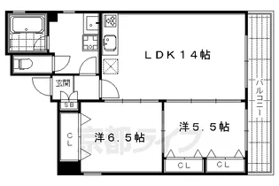 THE ST.REGIS 四条醒ヶ井【202号室】の間取り