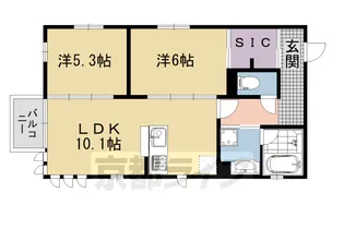 京しみず【1階】の間取り