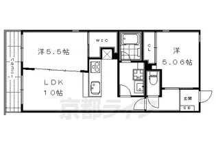 With京Grandes【4階】の間取り