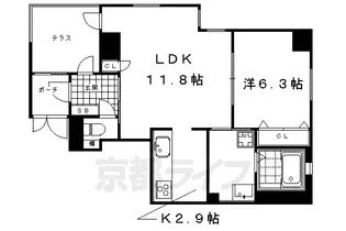 エテルノアレイア【401号室】の間取り