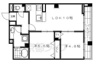 レジデンス京都洛央【3階】の間取り