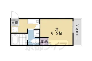 アパートメント二条城【3階】の間取り