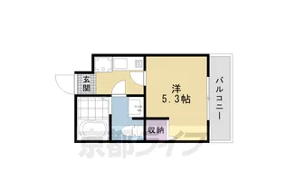 アパートメント二条城【3階】の間取り