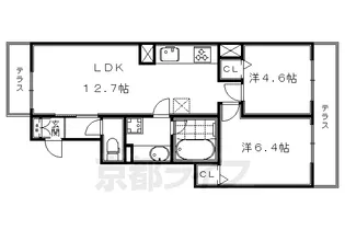 セジュール烏丸御池【1階】の間取り