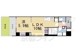 リーガル京都二条城前【1階】の間取り