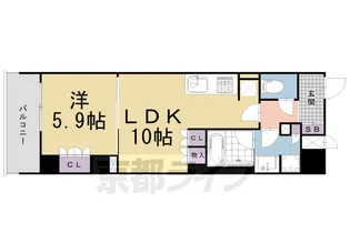 リーガル京都二条城前【3階】の間取り