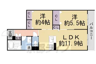 シャーメゾン京都六角大宮【302号室】の間取り