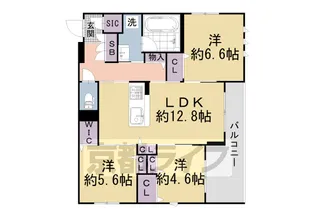 カーマイン・ピノ四条堀川【2階】の間取り
