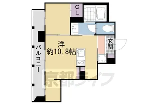 ブーブーヴィラ二条【3階】の間取り