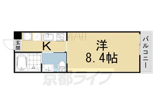 サンクトスコート五条室町【1階】の間取り