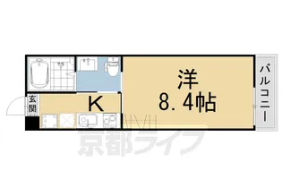 サンクトスコート五条室町【4階】の間取り
