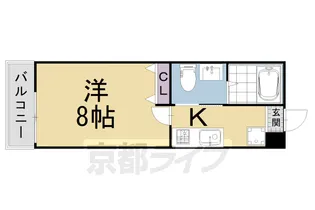 フォルビート五条【1階】の間取り