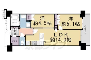 ジオ京都二条【3階】の間取り