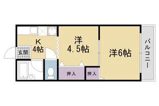 寺田ガーデンハイツⅠ番館【205号室】の間取り