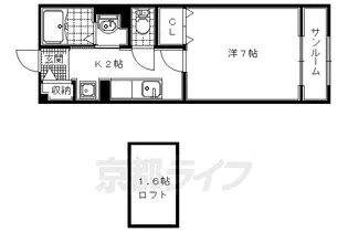 タウニィ 天神【203号室】の間取り