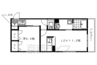 京都府宇治市神明【マンション】の間取り