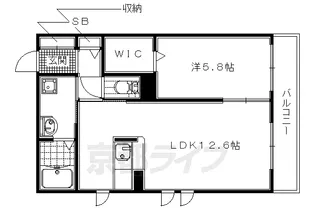 シャーメゾン宇治神明【301号室】の間取り