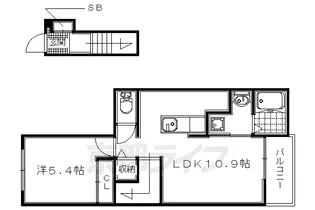 カザリベ城陽駅前【2階】の間取り