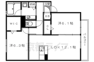 ソレイユ【1階】の間取り