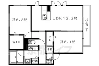 京都府宇治市小倉町春日森【アパート】の間取り