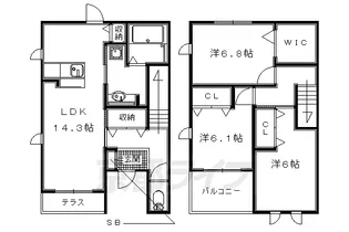 テラパークス弐番館【101号室】の間取り