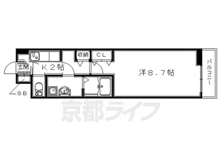 ラウレア宇治【205号室】の間取り