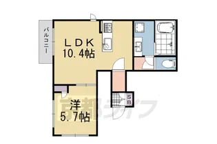 ヴァリエ久津川【1階】の間取り