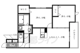 セジュール神楽田【102号室】の間取り