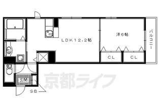 アラモード寺田【202号室】の間取り