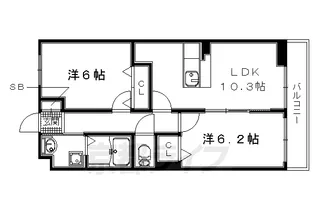 Elvita広野中島【3階】の間取り