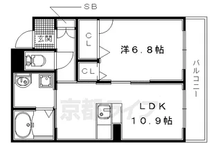 BEREO勘聖【303号室】の間取り