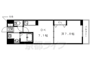 ロン ボヌール 宇治【302号室】の間取り