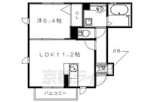ロータスⅡ【101号室】の間取り