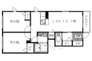 シャーメゾンTaniguchi【105号室】の間取り