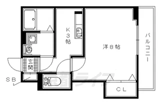 ルーチェ伊勢田【1階】の間取り