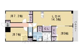 京都府京田辺市興戸郡塚【アパート】の間取り
