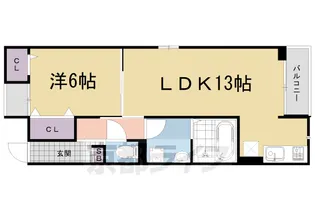 ガーデンハイム 久御山【3階】の間取り