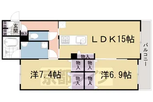 京都府宇治市広野町【マンション】の間取り