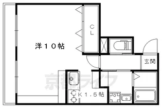 ハイツ福田【1-B号室】の間取り