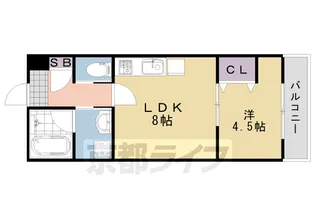 リアン桂ウエスト【2階】の間取り