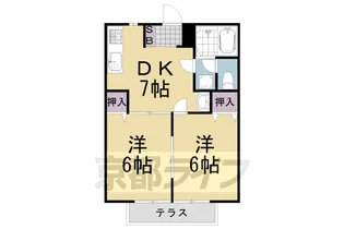ハピネス亀岡【1階】の間取り