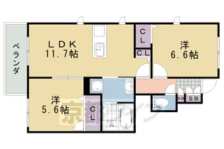 セレンディピティ K【101号室】の間取り