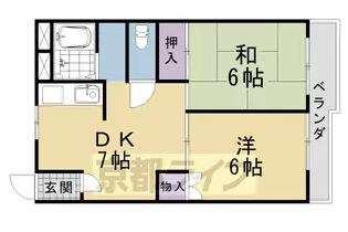 ロイヤルハイツ亀岡【202号室】の間取り