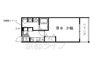 Appartamento御所西【203号室】の間取り