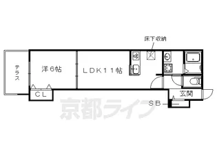 ヘーベルメゾン円町東【103号室】の間取り