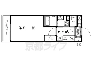 ベラジオ西陣聚楽Ⅱ【204号室】の間取り