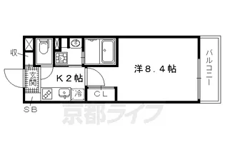 ベラジオ西陣聚楽Ⅱ【2階】の間取り
